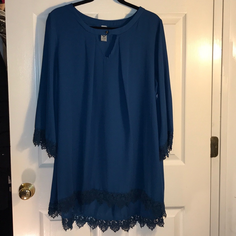 Long Sleeve Blouse with Crochet Details